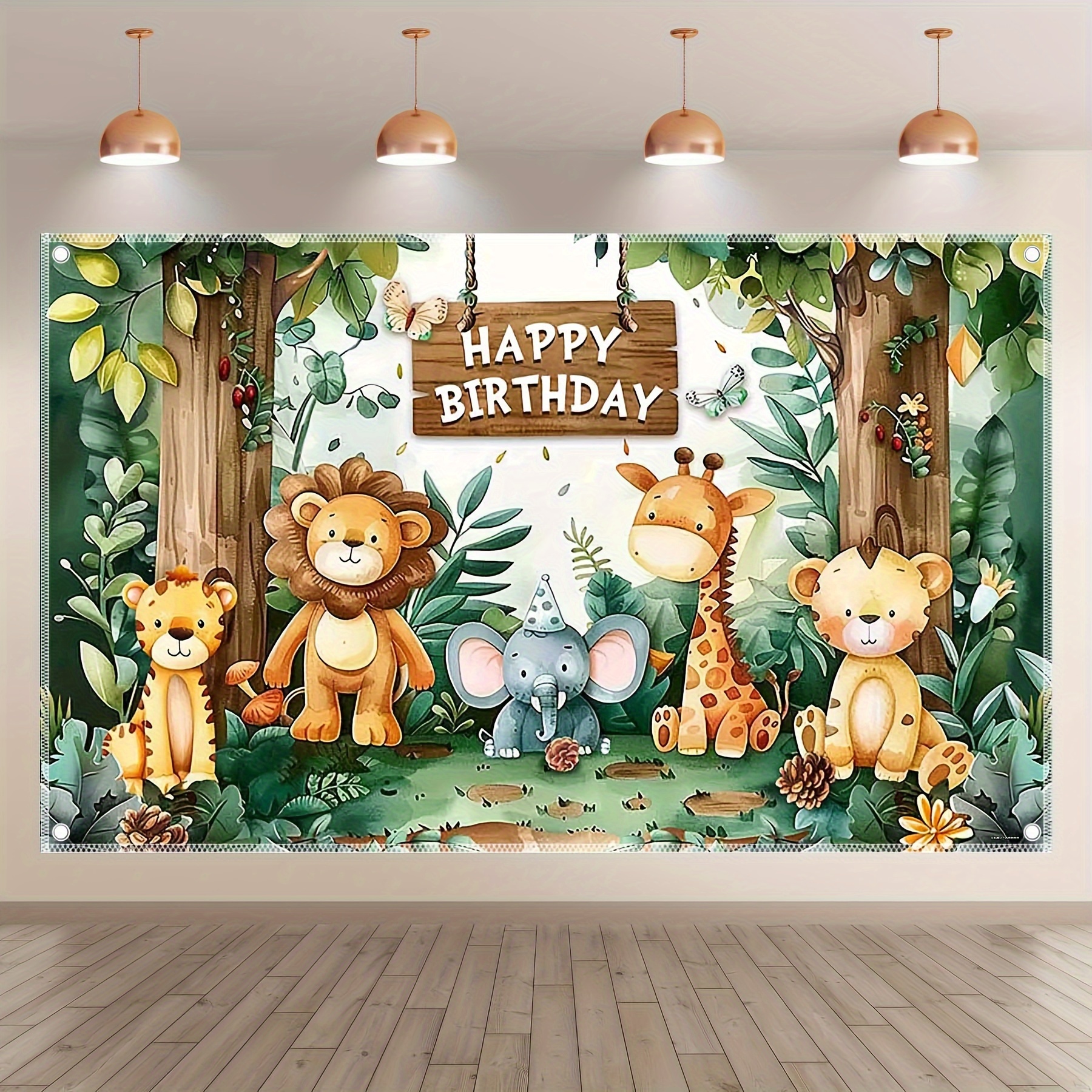 Photography Zoo - Wild animal jungle birthday background, photography