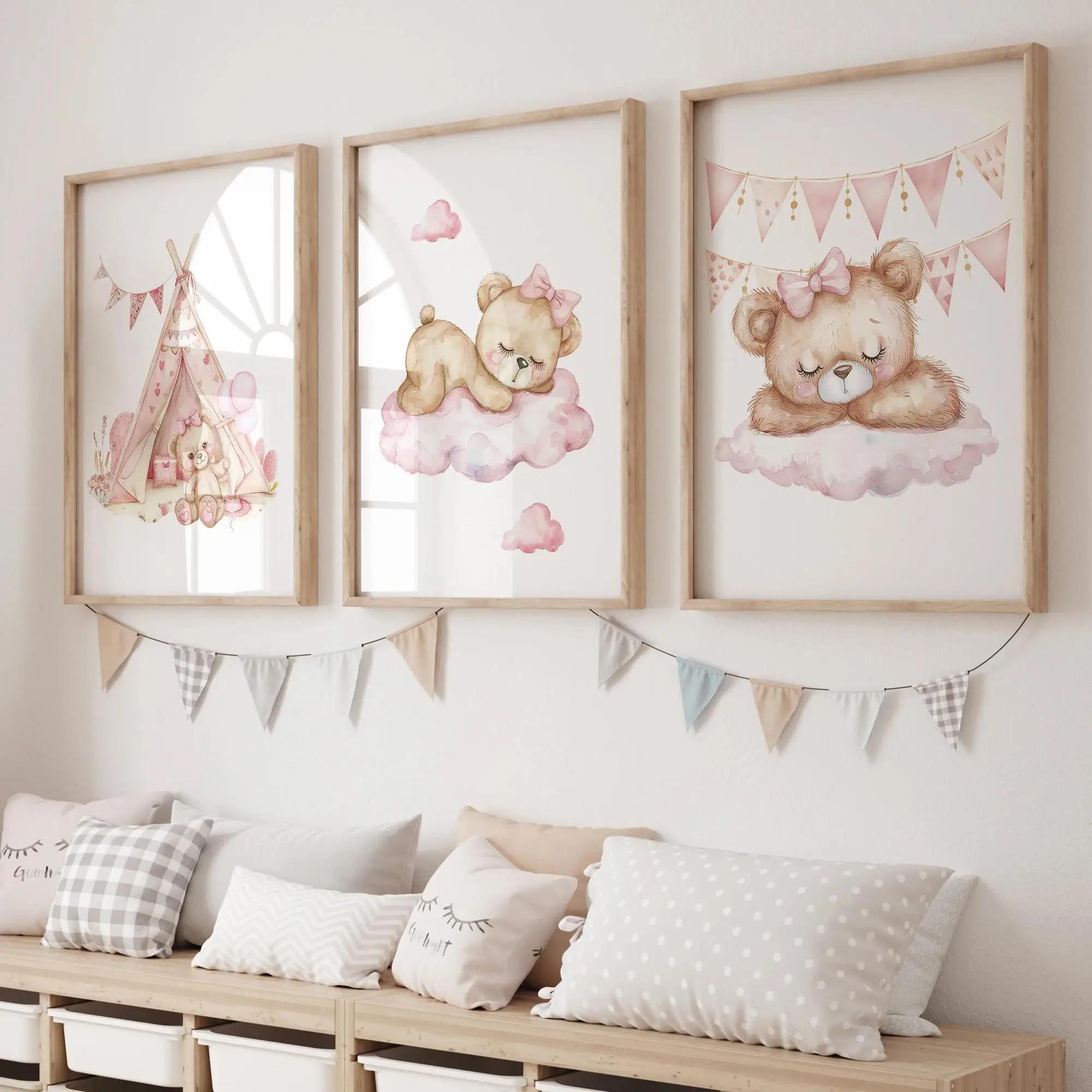 Photography Image - Pink Dream Bear Carousel Tent Swing