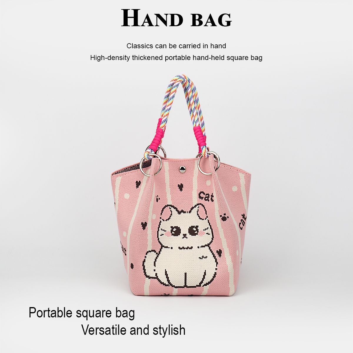 Photography Of Book - 1 Cute Cartoon Animal Knitted Handbag