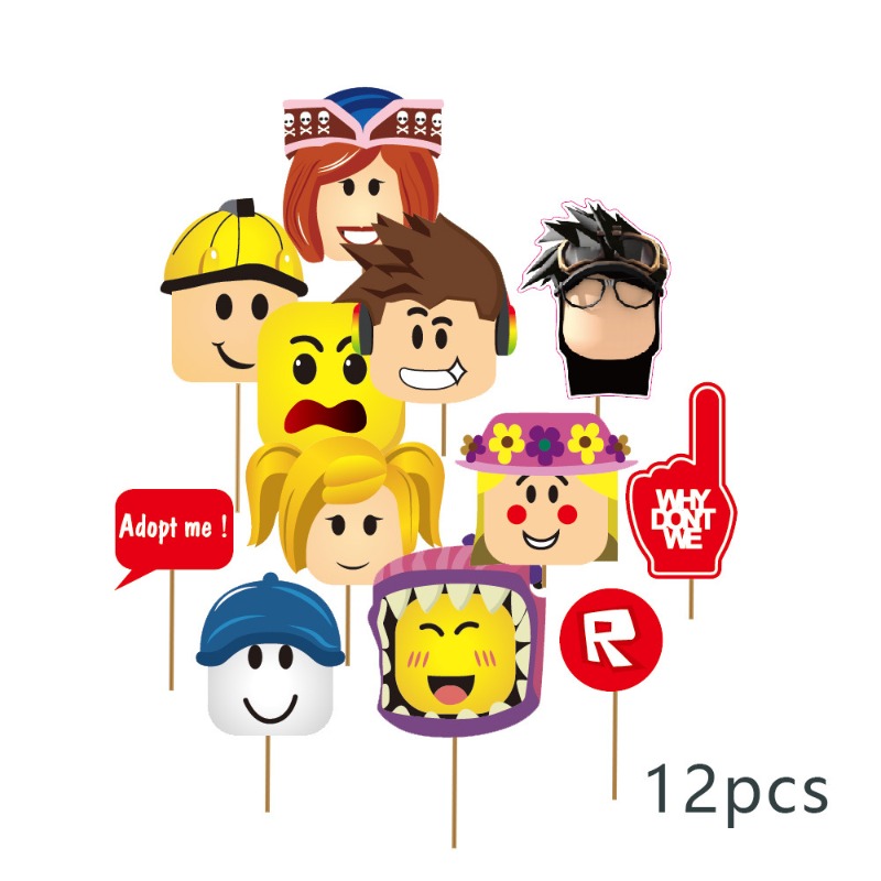 Photography Anime - 12pcs Roblox Game Themed Party Supplies