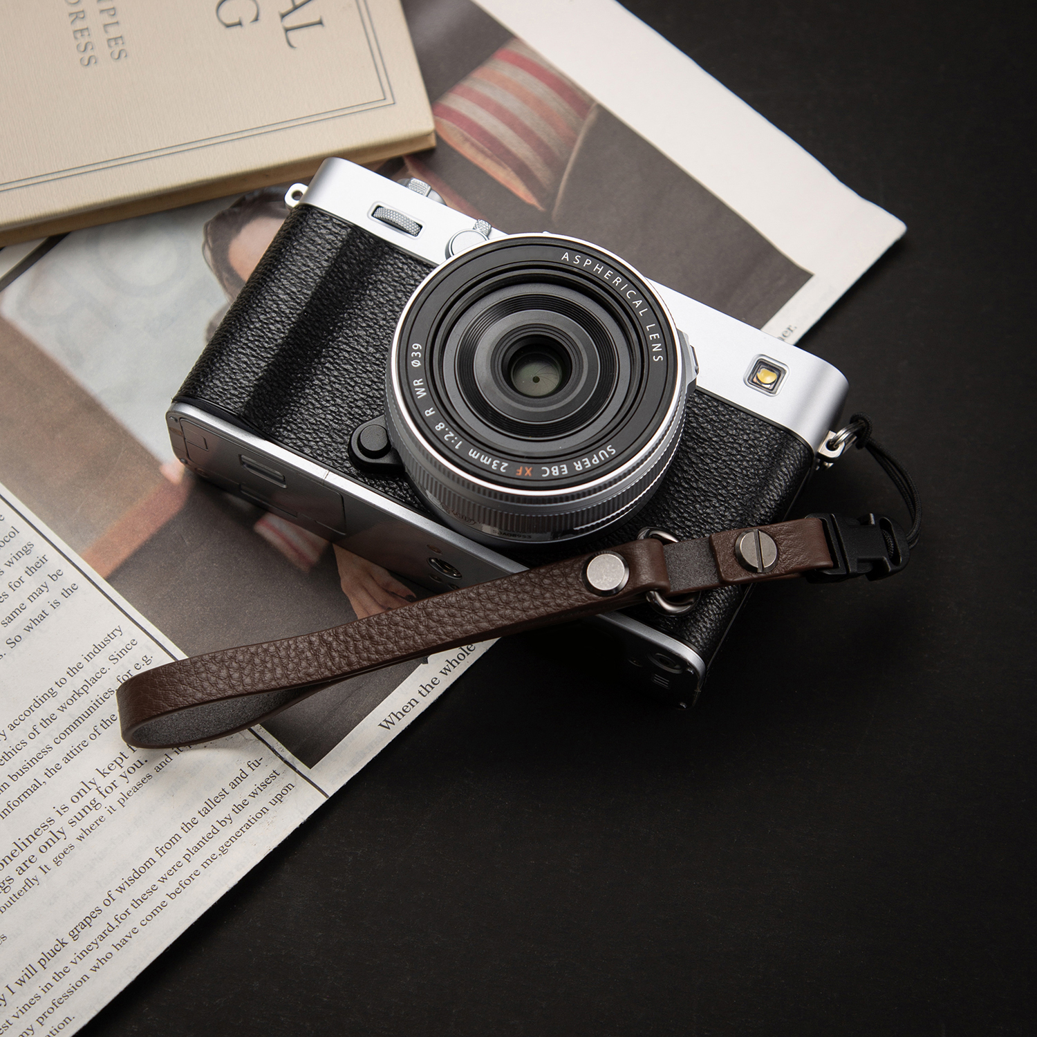 Camera Strap Leather - Adjustable Handmade Cowhide Leather Camera Wrist