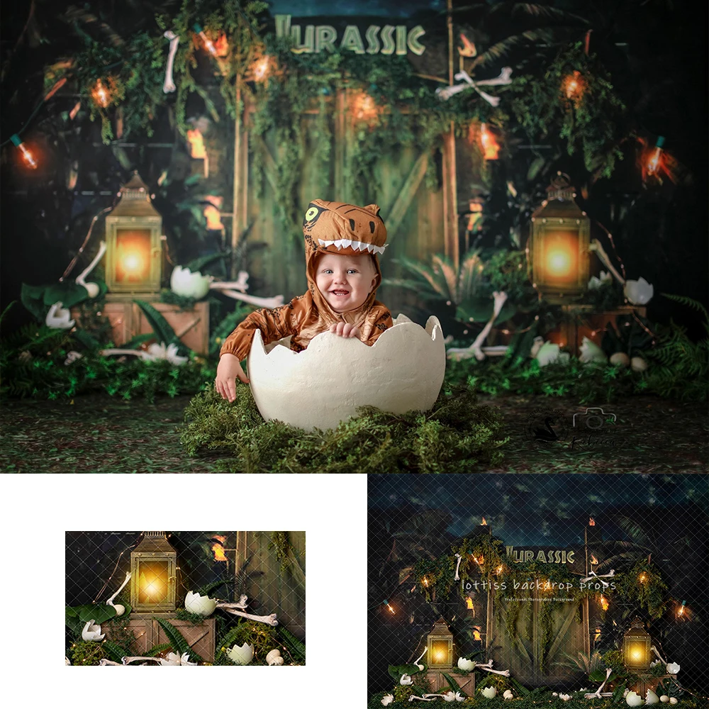 Photography Zoo - Jungle T-Rex Zoo Backdrops Kids Baby