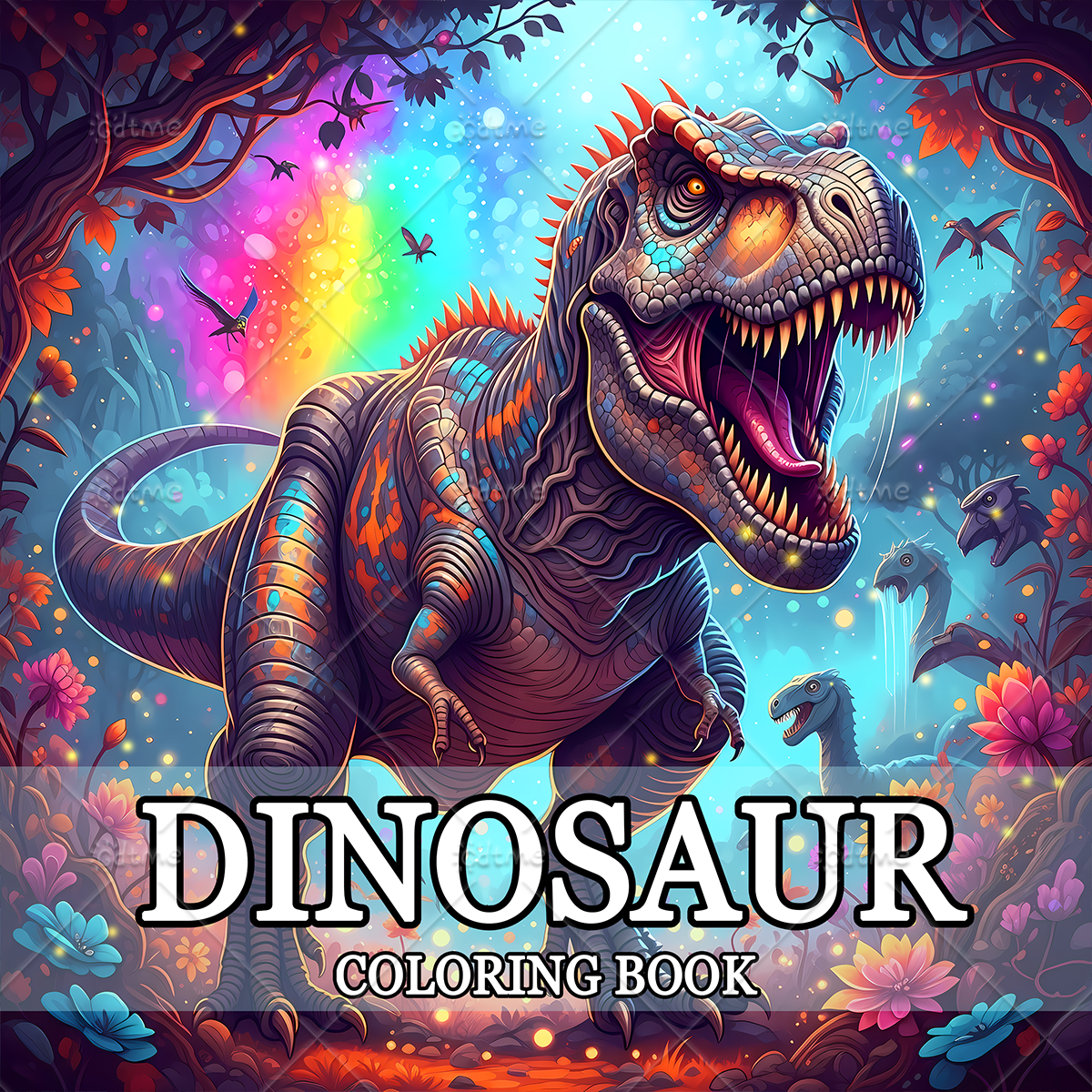 DINOSAUR Coloring Book Adult R - Photography Of Book บทวิจารณ์และราคา