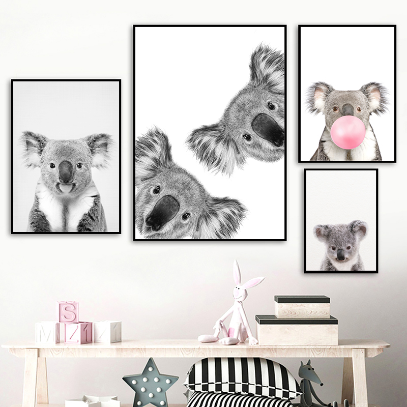 Koala Print Black and White Pi - Photography Zoo บทวิจารณ์และราคา