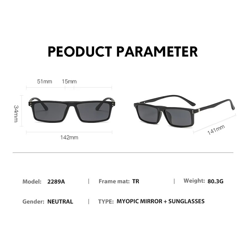Myopia Magnetic Sunglasses Men - Reflector 5 In 1 บทวิจารณ์และราคา