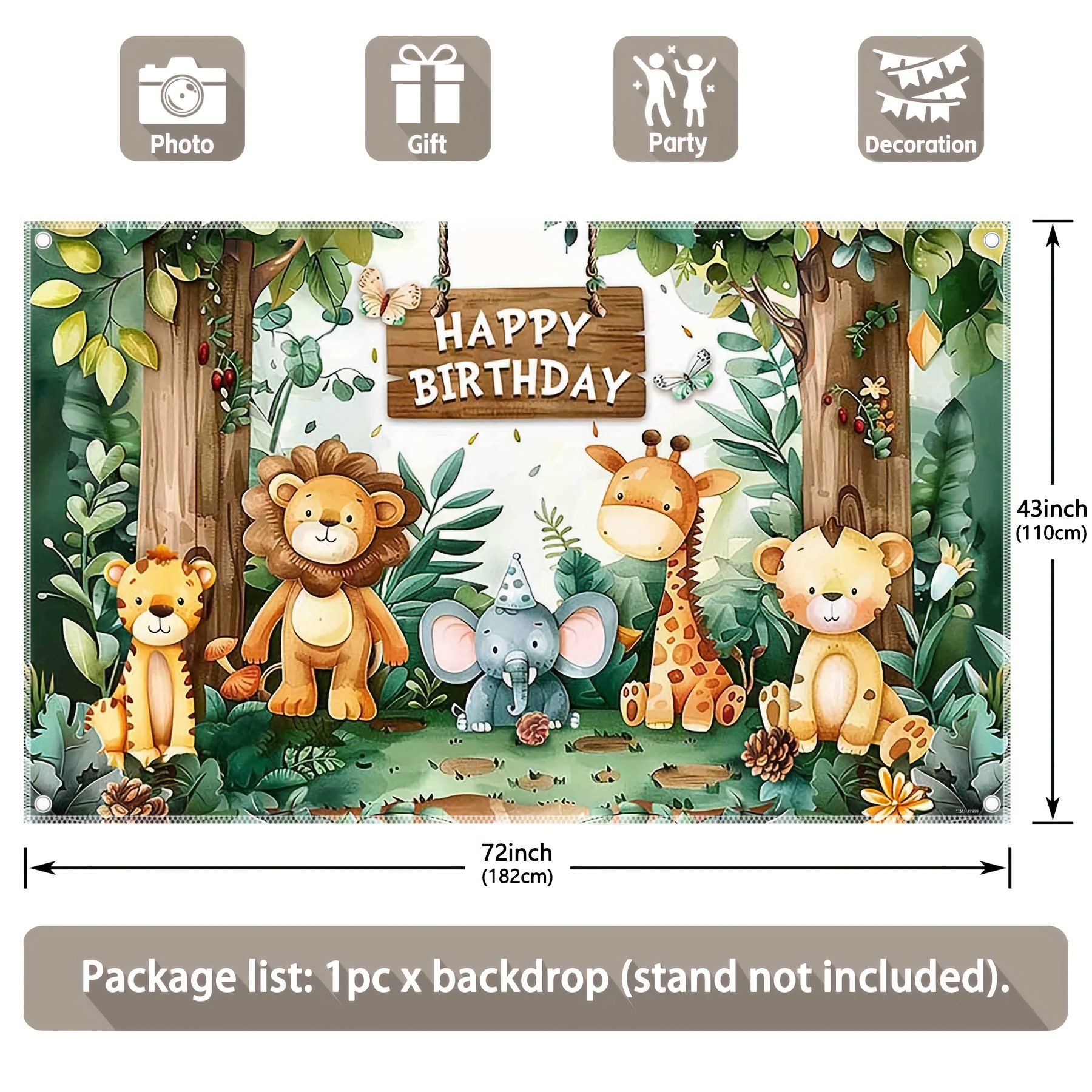 Wild animal jungle birthday ba - Photography Zoo บทวิจารณ์และราคา