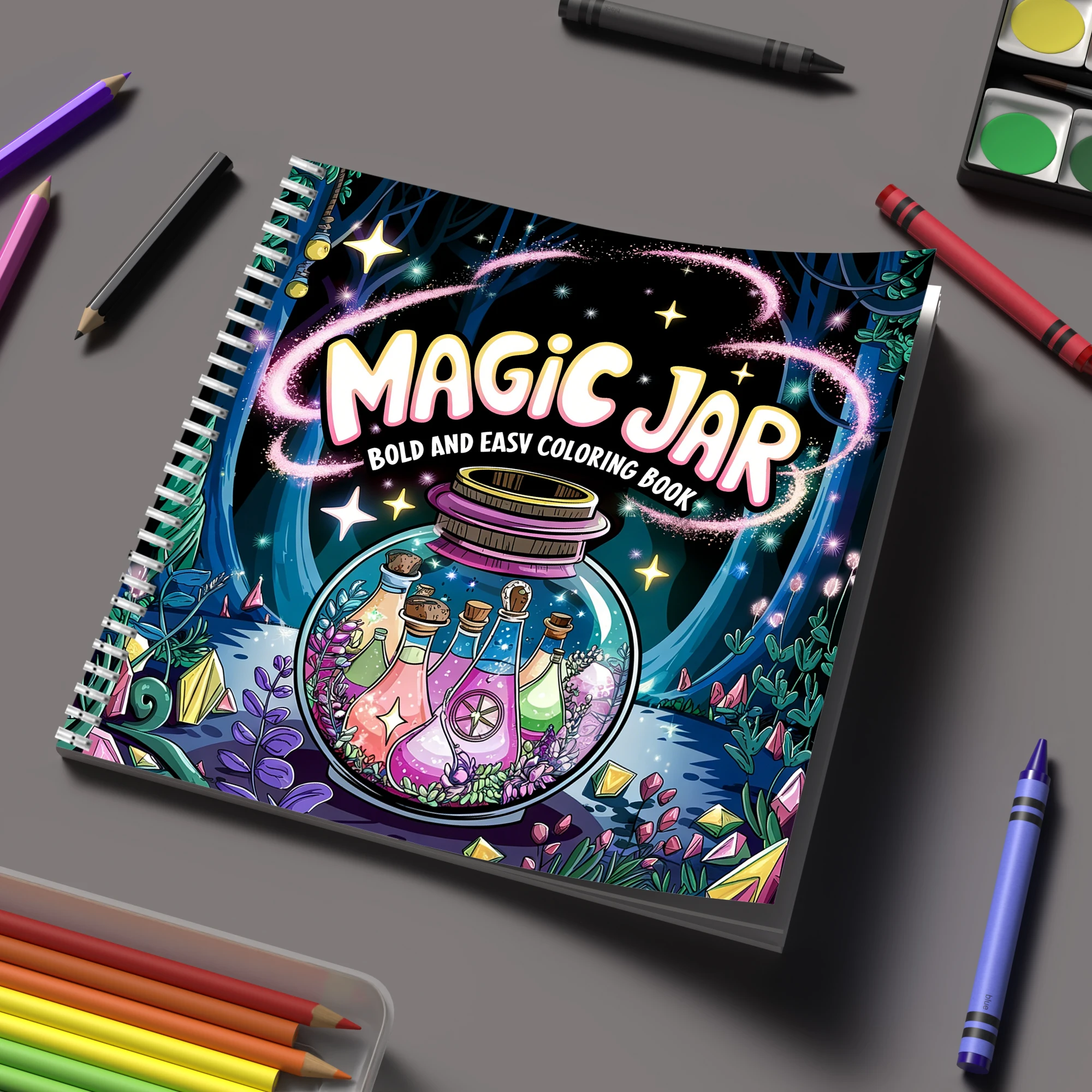 Coloring Book Magic Jar for Ad - Photography Of Book บทวิจารณ์และราคา