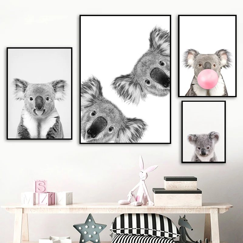 Koala Print Black and White Pi - Photography Zoo บทวิจารณ์และราคา