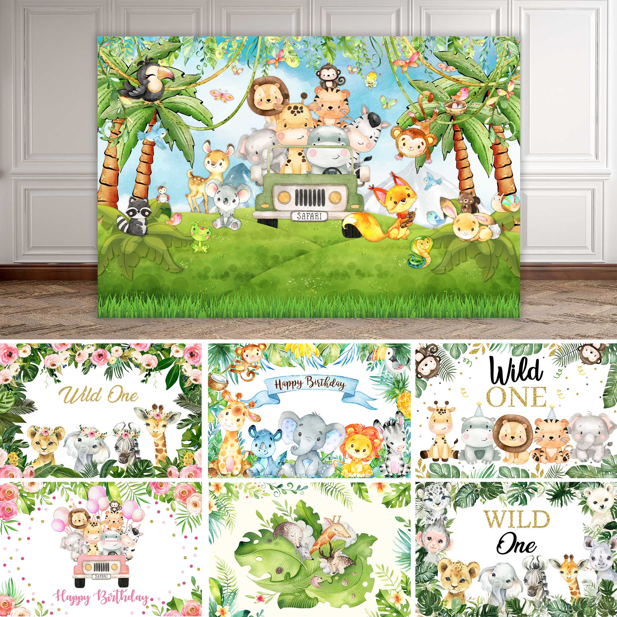 VIKAMA Jungle Zoo Party Backgr - Photography Zoo บทวิจารณ์และราคา