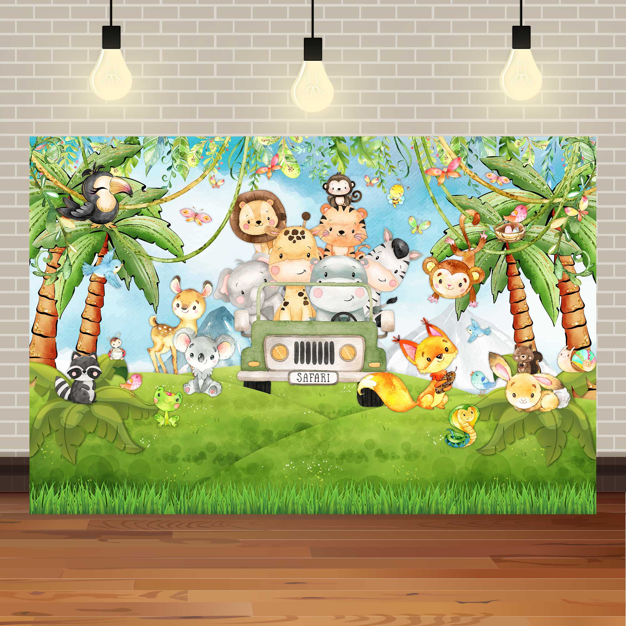 VIKAMA Jungle Zoo Party Backgr - Photography Zoo บทวิจารณ์และราคา