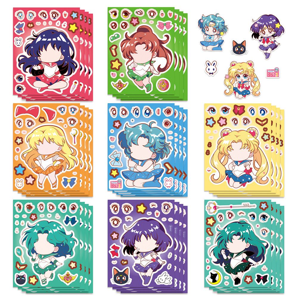 8/16PCS Sailor Moon Face-Chang - Photography Anime บทวิจารณ์และราคา