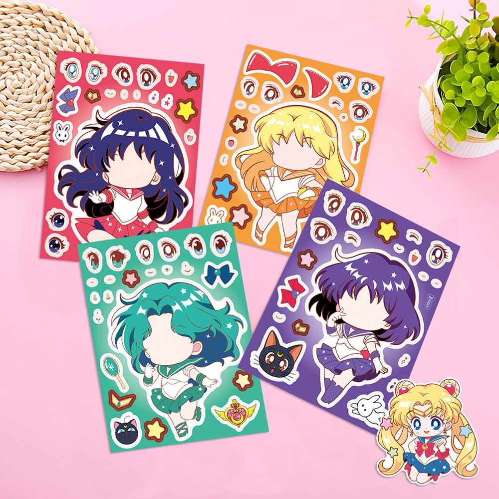 8/16PCS Sailor Moon Face-Chang - Photography Anime บทวิจารณ์และราคา