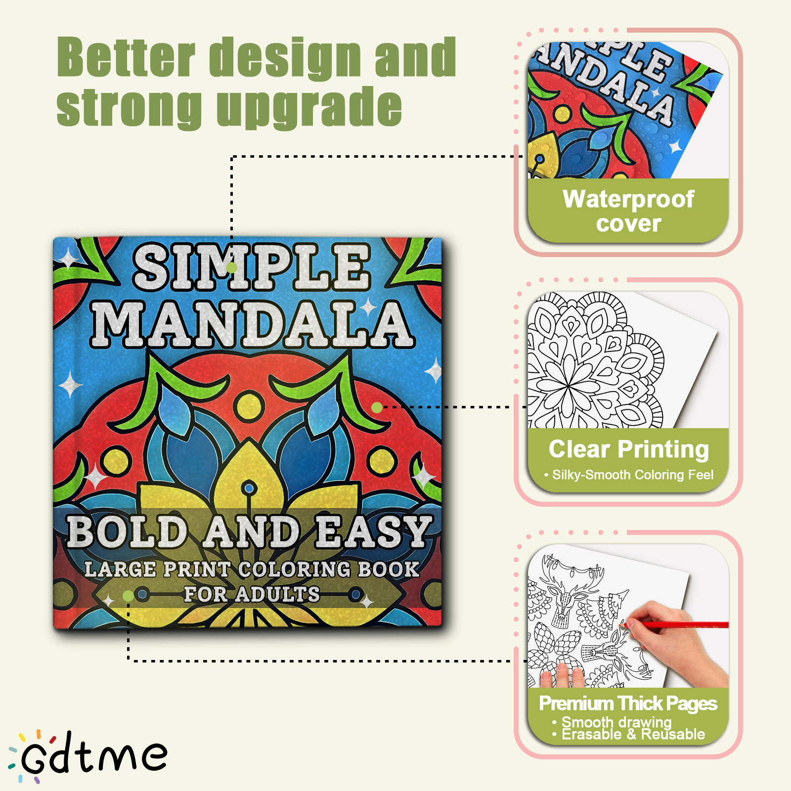 Simple Mandala Coloring Book f - Photography Of Book บทวิจารณ์และราคา