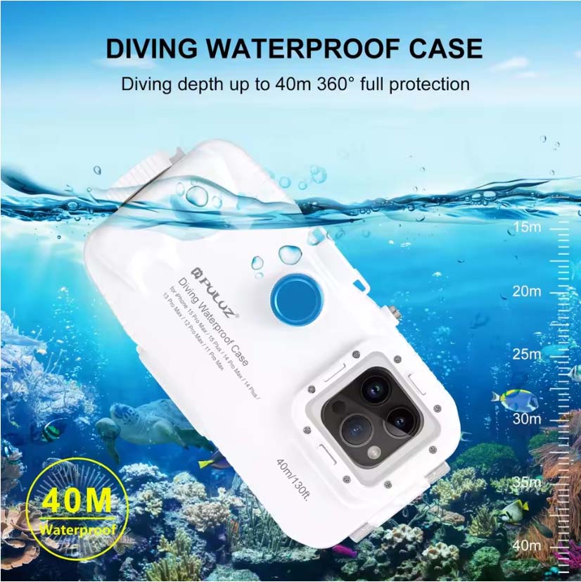 40M Waterproof Case for iPhone - Photography With Iphone 15 บทวิจารณ์และราคา