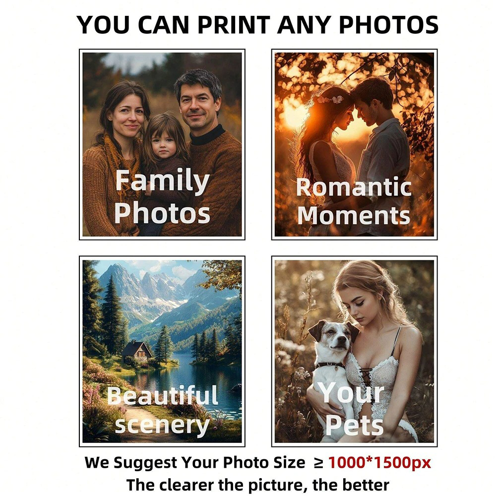 1pc Frameless Personalize Cust - Photography Image บทวิจารณ์และราคา