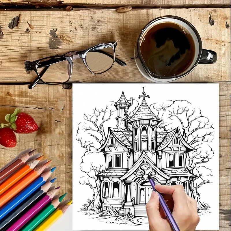 Haunted House Coloring Book fo - Photography Of Book บทวิจารณ์และราคา