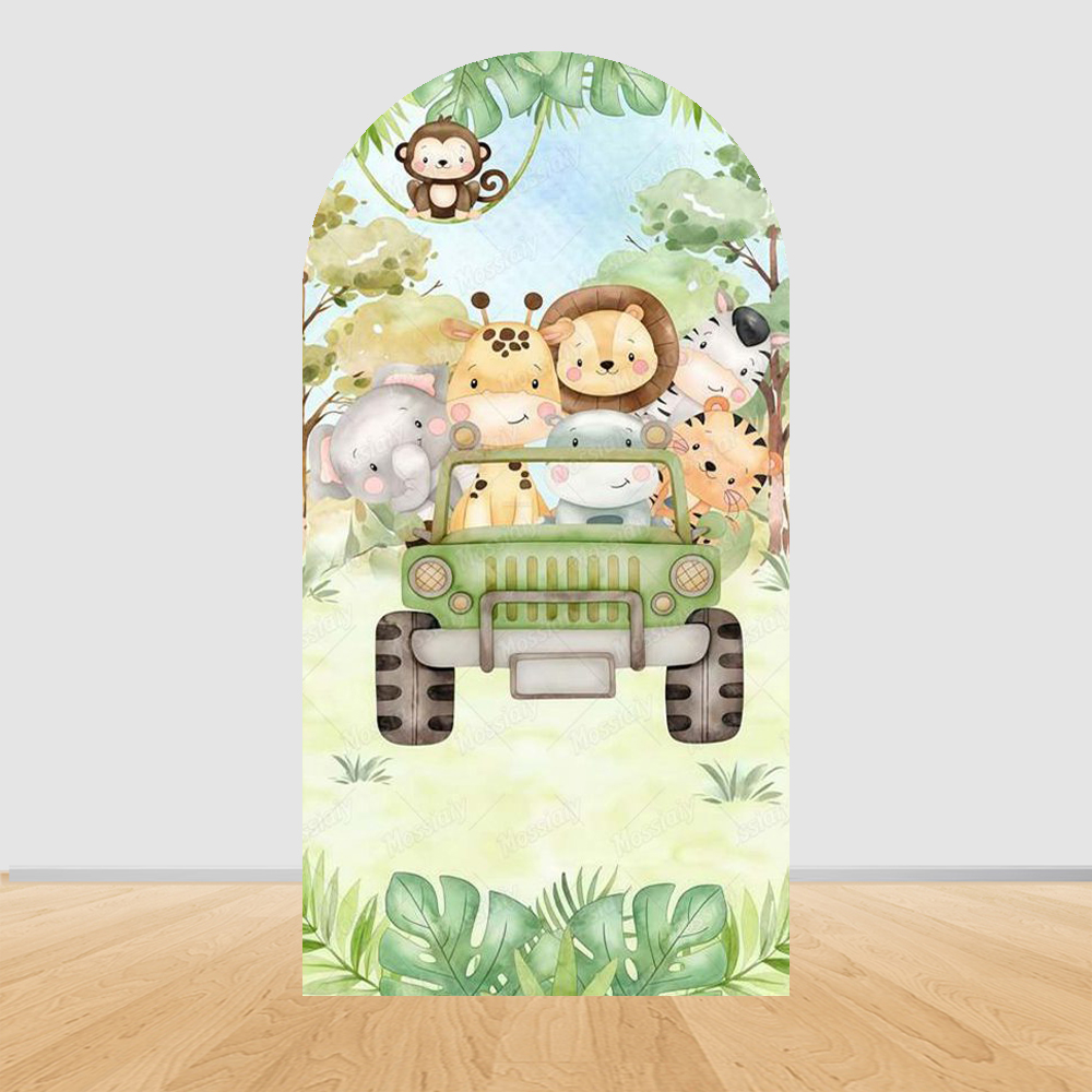 Jungle Zoo Party Arch Backgrou - Photography Zoo บทวิจารณ์และราคา