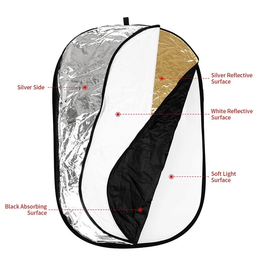 60/80/110CM 5-in-1 Collapsible - Reflector 5 In 1 บทวิจารณ์และราคา