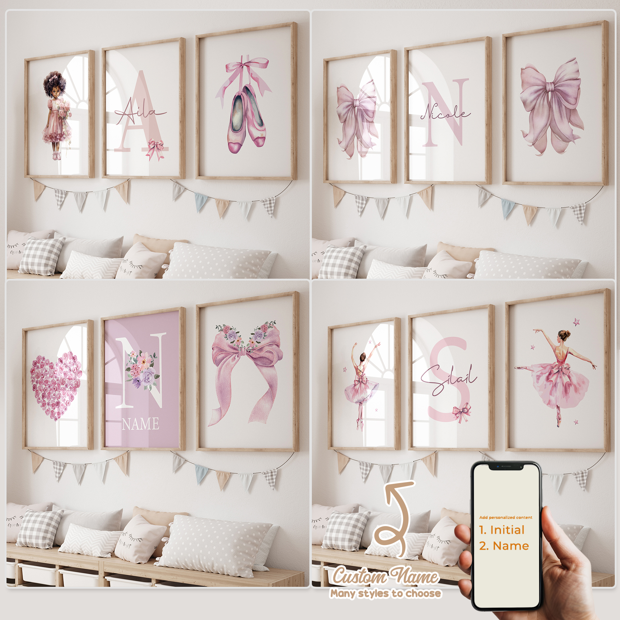 3pcs Personalized Custom Name  - Photography Image บทวิจารณ์และราคา