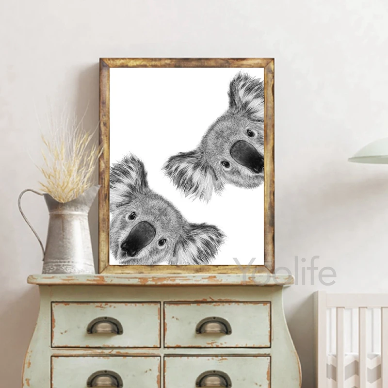 1pc frameless Koala Print Blac - Photography Zoo บทวิจารณ์และราคา