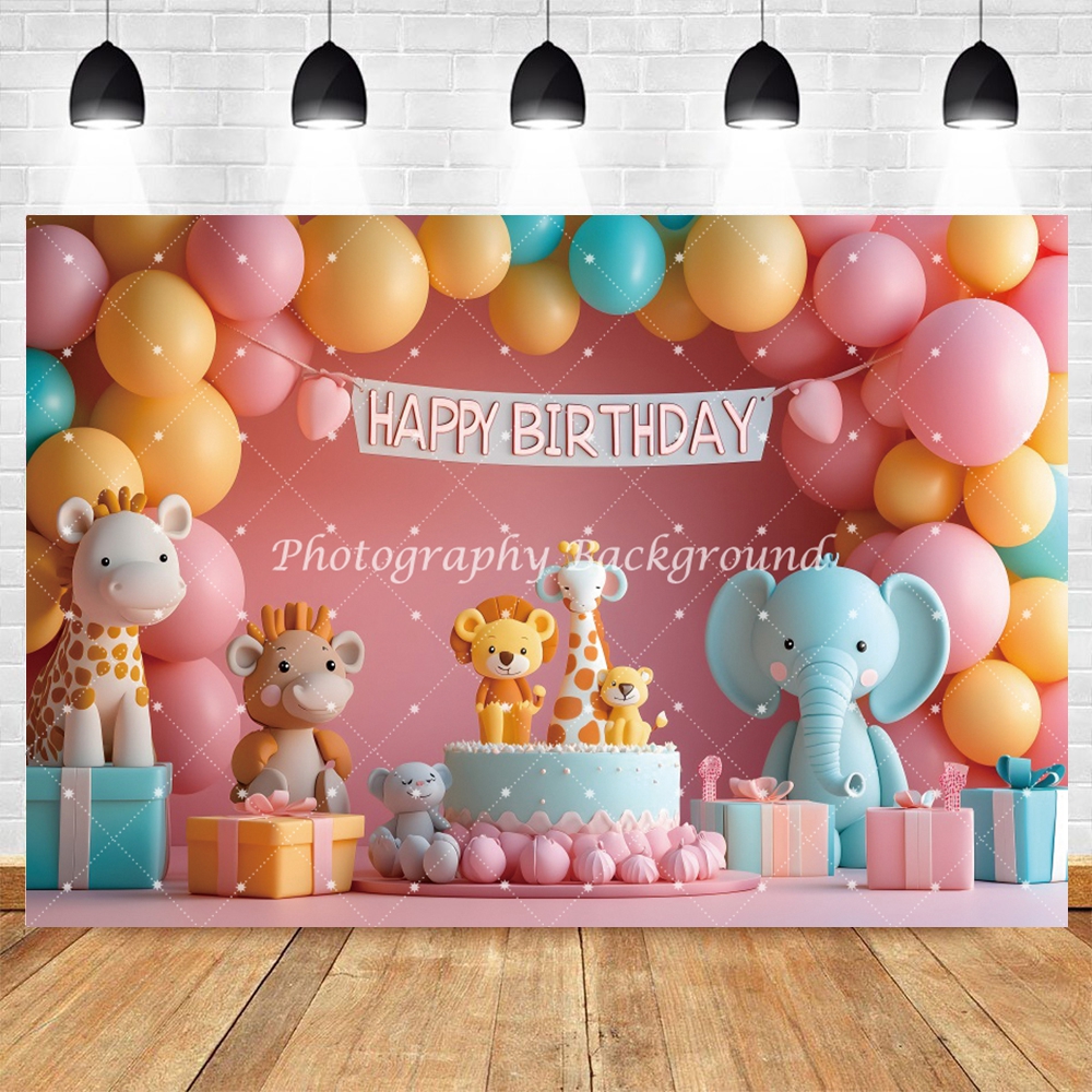 Jungle Animals Happy Birthday  - Photography Zoo บทวิจารณ์และราคา