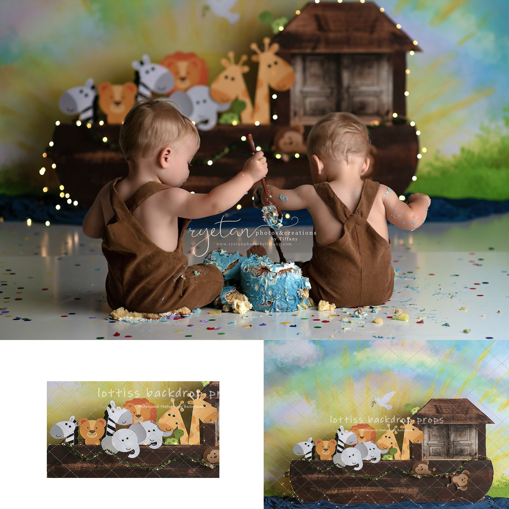 Noahs Ark Animals Zoo Backdrop - Photography Zoo บทวิจารณ์และราคา