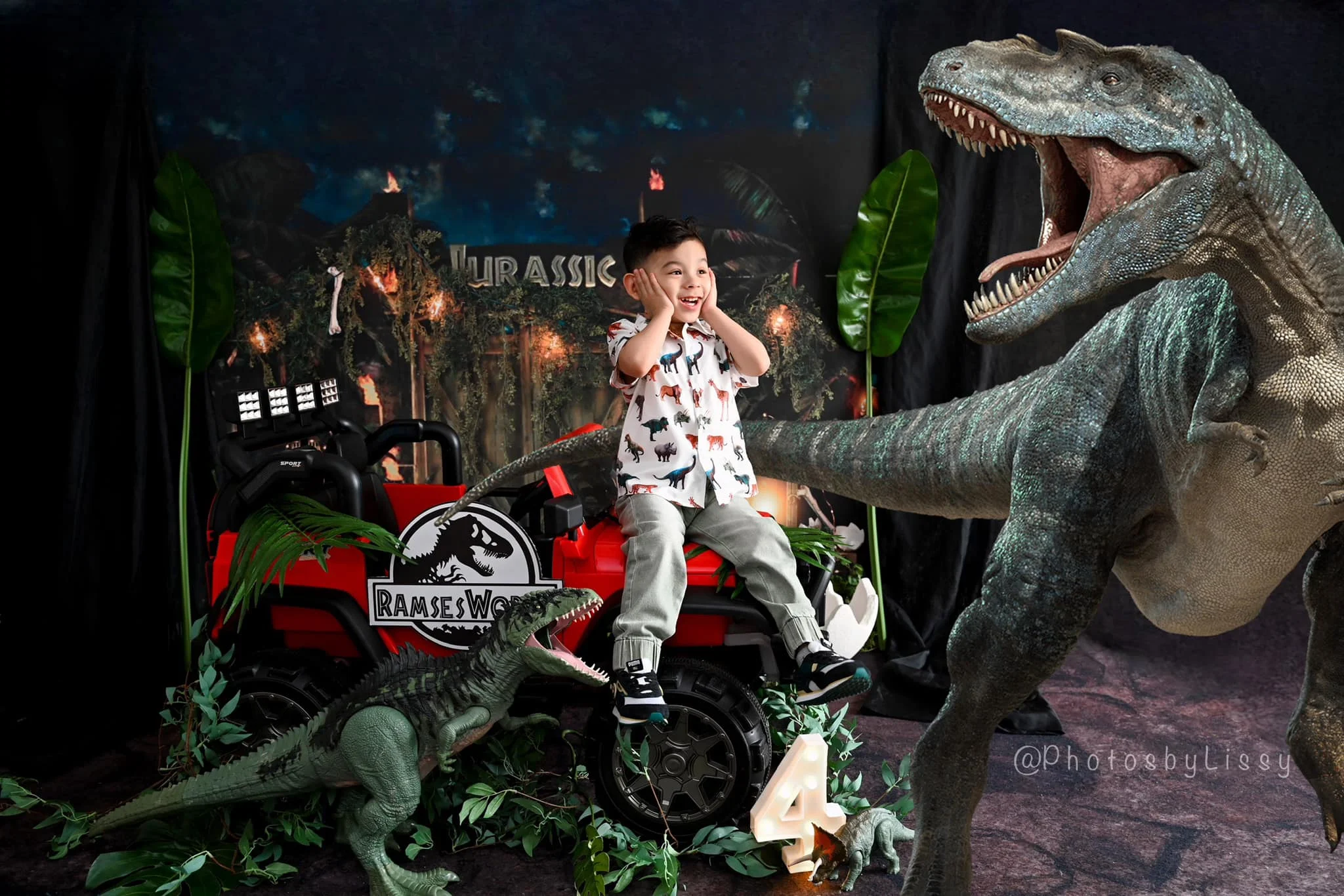 Jungle T-Rex Zoo Backdrops Kid - Photography Zoo บทวิจารณ์และราคา