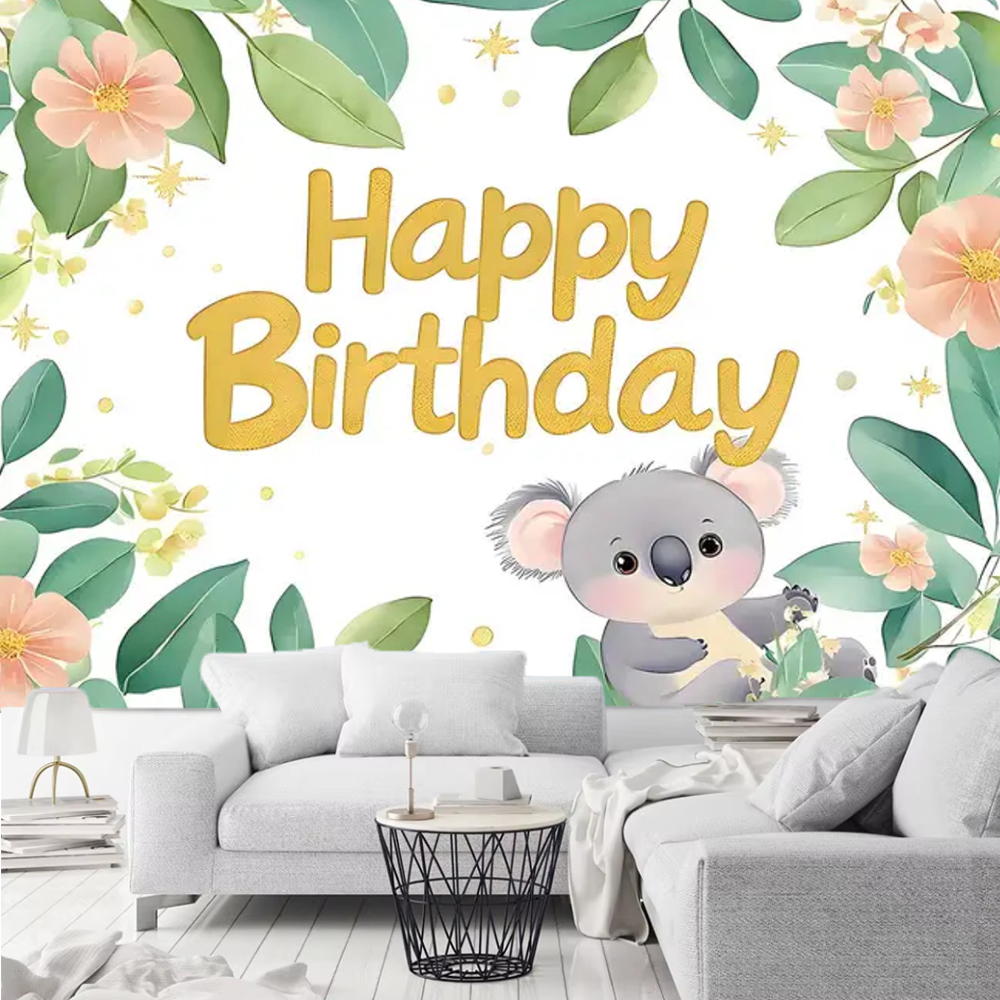 Cute Cartoon Koala Theme Birth - Photography Zoo บทวิจารณ์และราคา