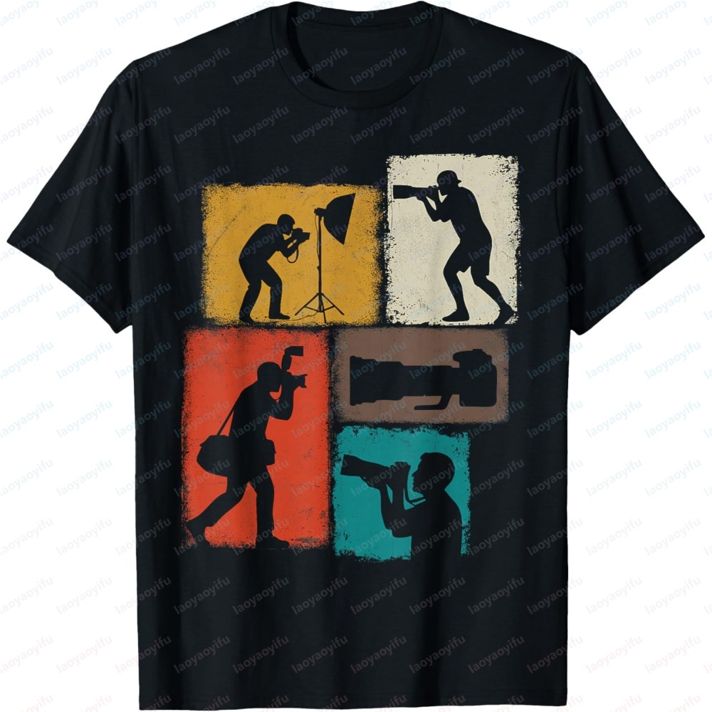 Fashion Men Short Sleeve T-Shi - Photography Graphic Design บทวิจารณ์และราคา