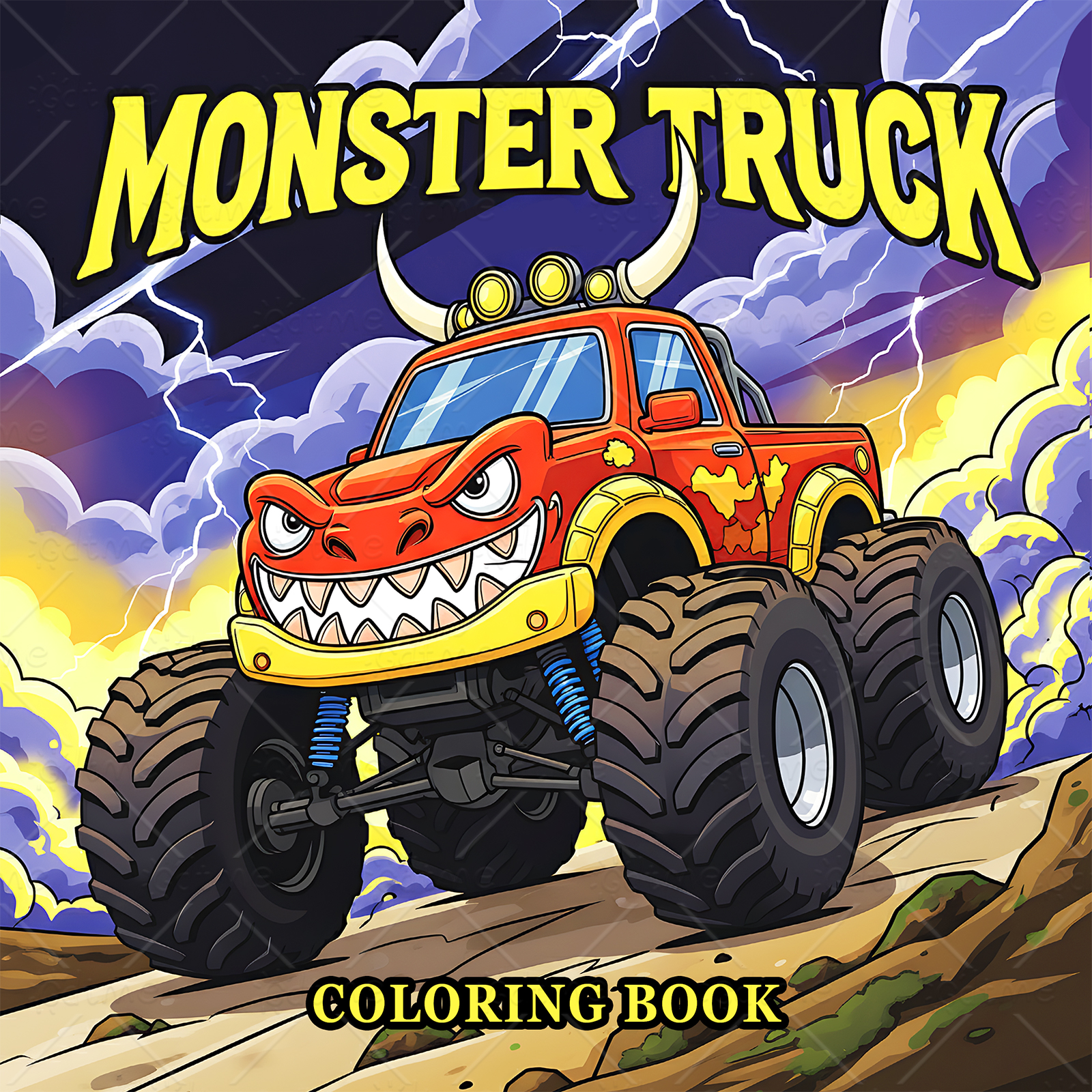 MONSTER TRUCK Coloring Book fo - Photography Of Book บทวิจารณ์และราคา