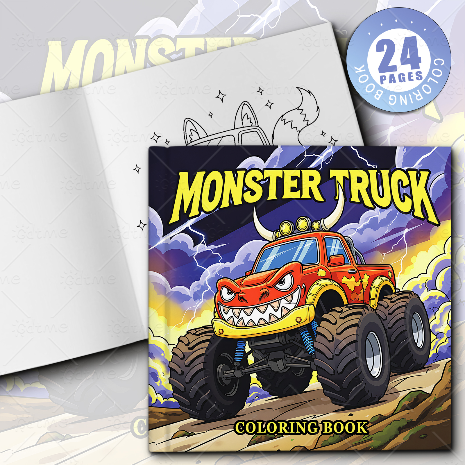 MONSTER TRUCK Coloring Book fo - Photography Of Book บทวิจารณ์และราคา