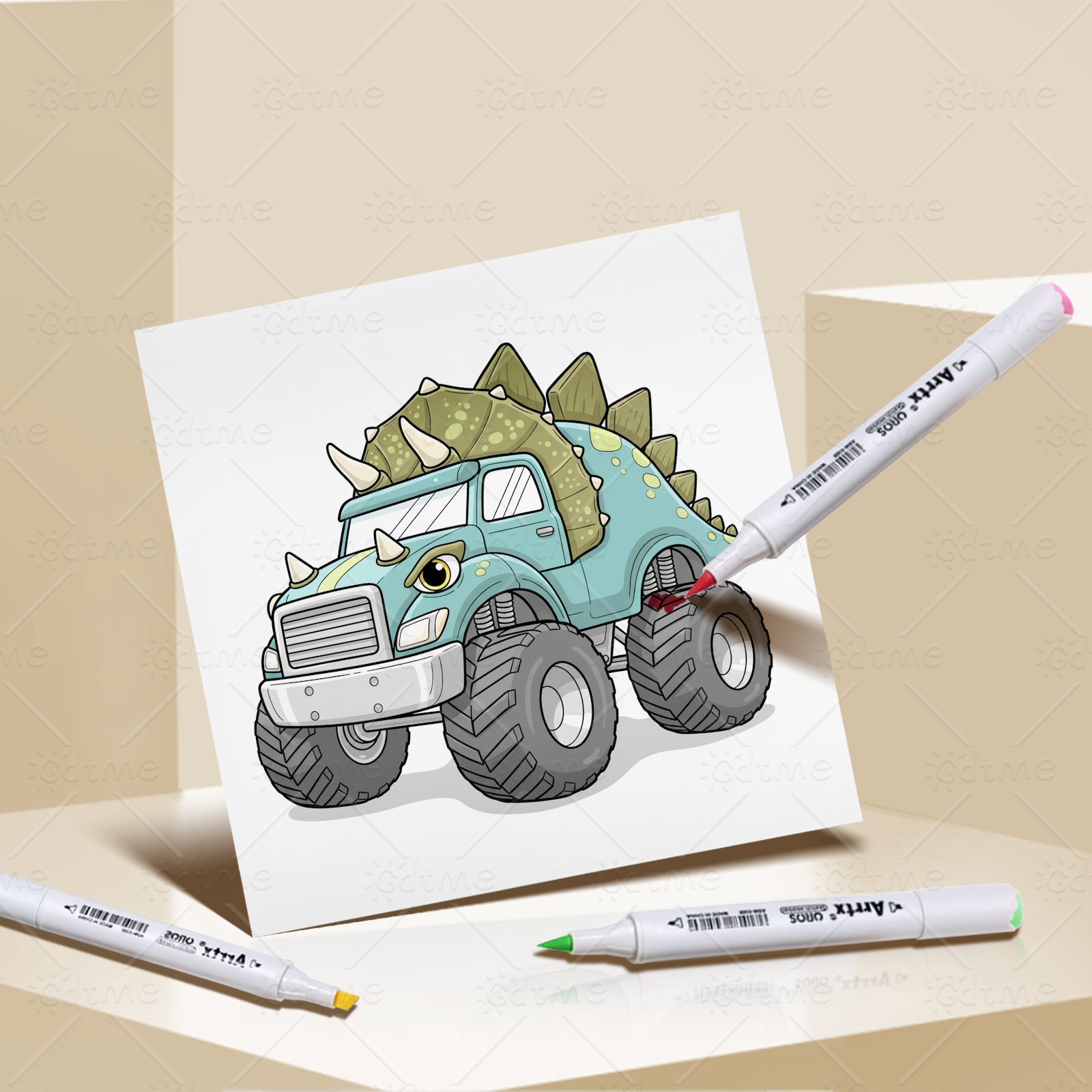 MONSTER TRUCK Coloring Book fo - Photography Of Book บทวิจารณ์และราคา