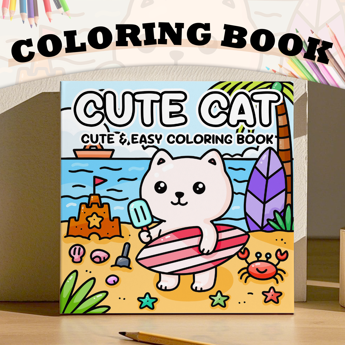 Anti Anxiety Cute Cat Coloring - Photography Of Book บทวิจารณ์และราคา