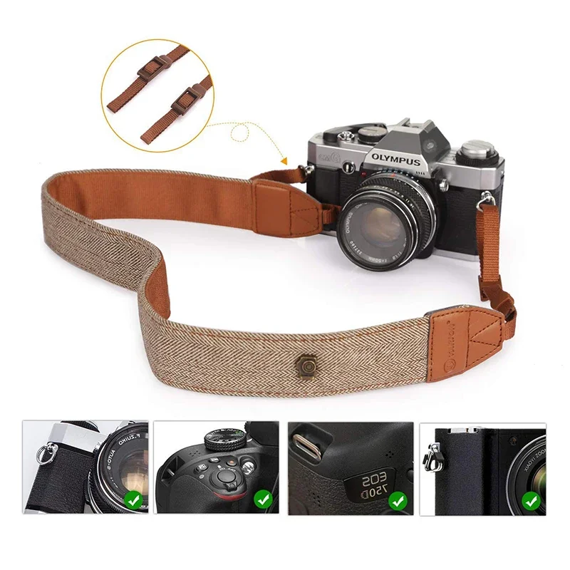 Portable Camera Strap Adjustab - Camera Strap Leather บทวิจารณ์และราคา